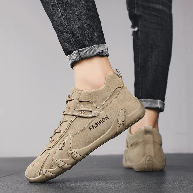 Ankle Boots For Men Spring Man Casual Sneakers Non Slip Khaki Work Mens Shoe Short Boots Loafers Lace Up zapatos de hombres