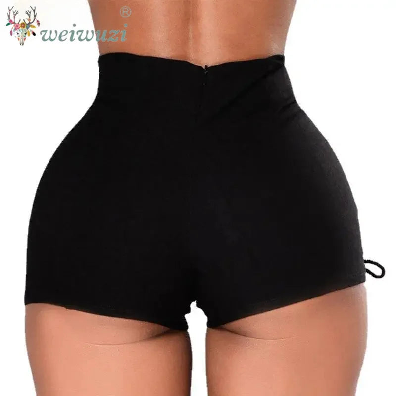 2026 New Women Fashion Sexy Lace Up Denim Shorts Slim Hight Waist Ripped Hot Pants Jeans Summer Nightclub Pole Dance DS Shorts