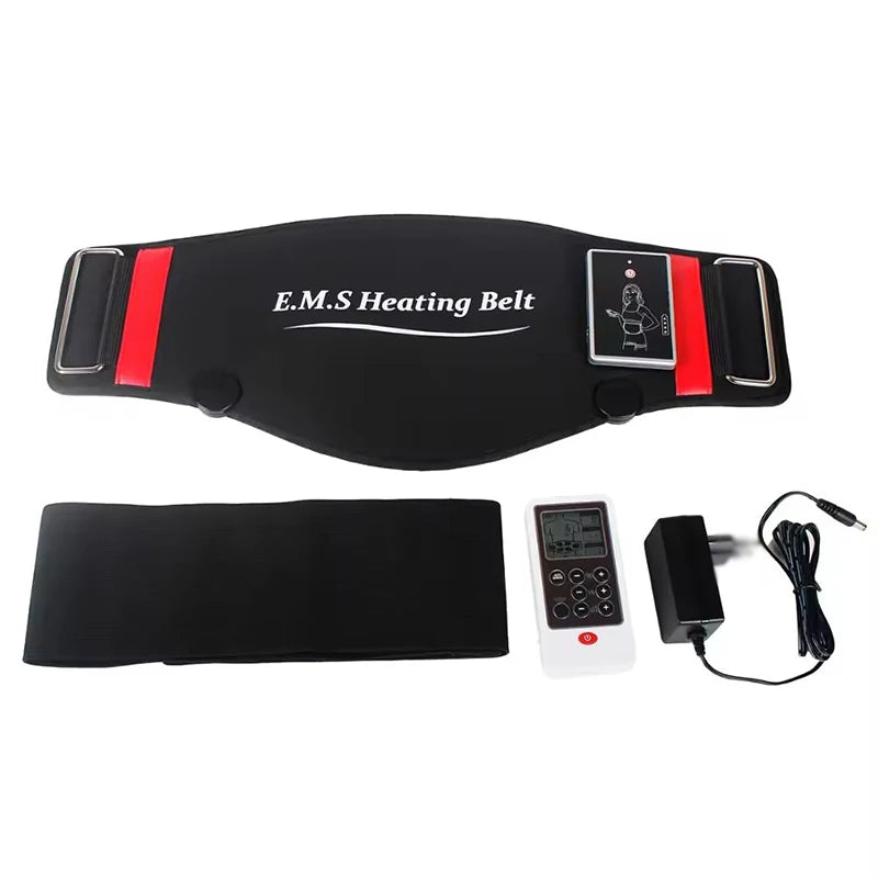 EMS Waist Abdominal Trainer Belt Muscle Stimulator Abs Muscle Toner Display Fat Burn Body Slimming Weight Loss Fitness Massage