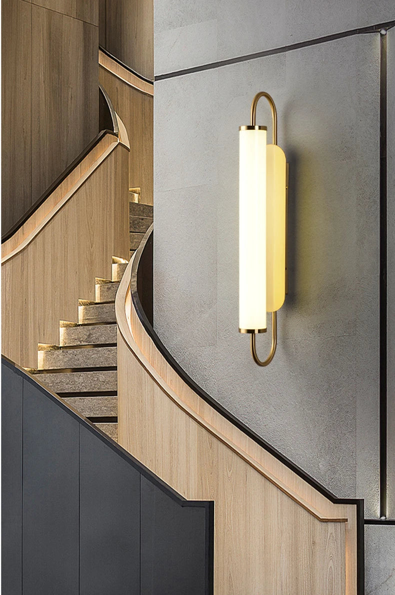 LED Modern Wall Lamps Nordic Simple Living Dining Room Bedroom Wall Light White Acrylic Indoor Home Decor Stairs Lights 90V-260V