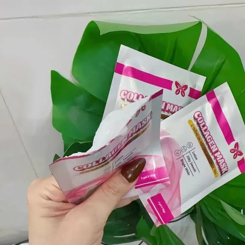 COLLAGEN MASK 3 Packs White Skin Smooth Remove Dull Skin Blemishes Brightening Moisturizing And Smooth Skin