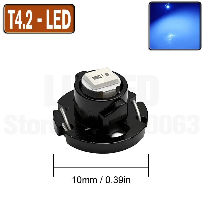 10pcs T3 T4.2 T4.7 T5 LED Car light Bulb Luces LED Para 1 LEDs 2835 5050 SMD Auto Interior Side light