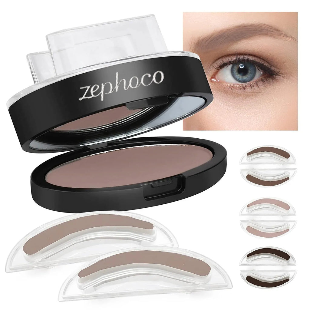 Makeup Tool Eye Brow Stamp Powder Stamp Tint Stencil Kit Cosmetics Professional Makeup Waterproof Eye Brow Stamp Lift Eyebrow