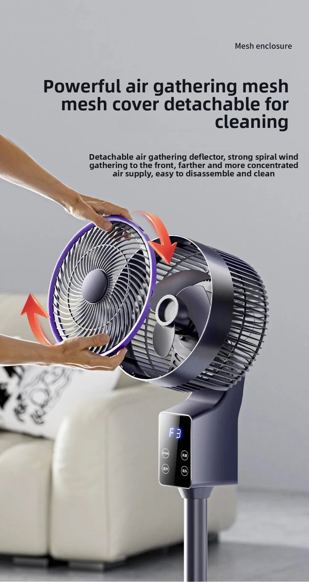Air Circulator Fan with Aroma Diffuser,Long-Distance Oscillating Floor Fan for Home/Dorm,Energy-Saving 3-Speed Quiet Desk Fan