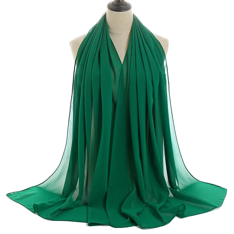 Ramadan Islamic Instant Bubble Chiffon Shawl Scarf Lady Head Wrap Women Hijabs Scarves Bufandas Muslim Veil Hijab Snood 180*70cm