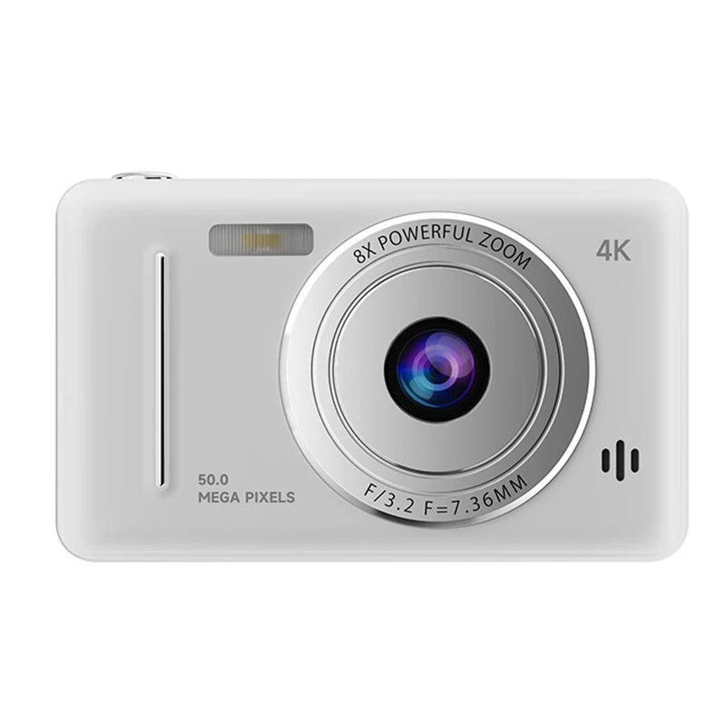 Advanced 50MP Dual Camera Kit, 4K Flash, CCD Digital, Vintage Design Entry-Level Camera