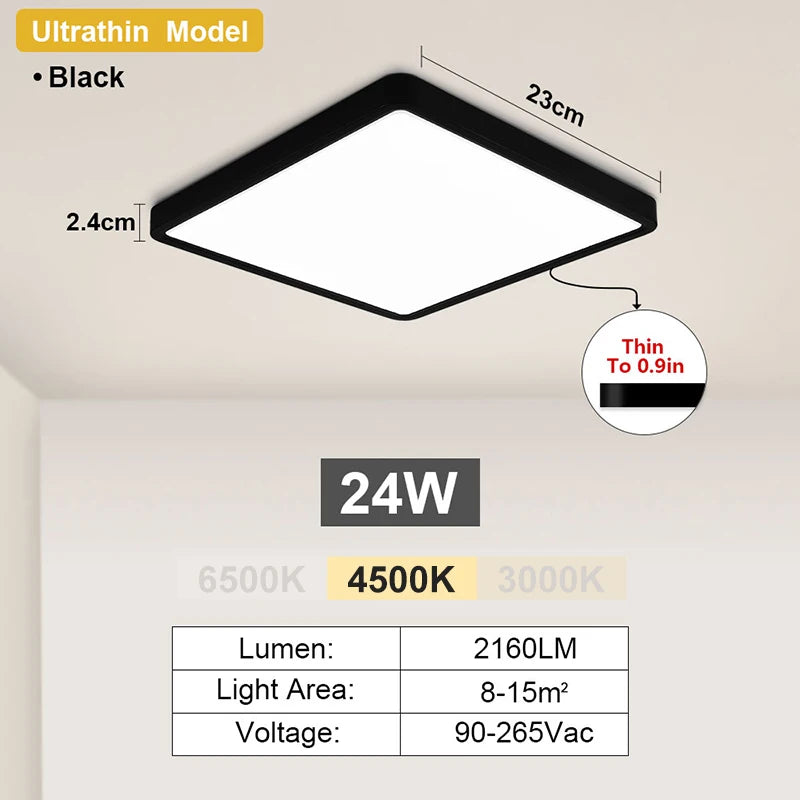 Modern LED Ceiling Light Ultrathin Decorative Light Bedroom Dining Room Living Room Indoor Home Light Waterproof Dustproof