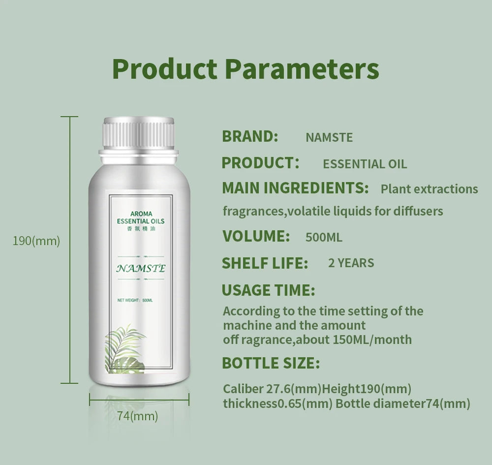 Namste 500ML Aroma Diffuser Essential Oils Eight Times Concentrated Essence Perfume Flavoring Home Fragrance Air Freshener