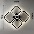 LED Ceiling Light Indoor Chandelier Square round Lamp for Living Room Bedroom Hallway - Energy Efficient Lighting Fixture