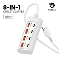 8-in-1 USB Charger Socket Multi Port Fast Charging Station USB C PD 25W Power Adapter Desktop Charging Hub for PhoneLaptopTablet