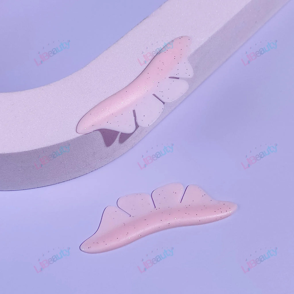 Libeauty 1 Pair Silicone Glitter Butterfly Lash Lift Shield Eyelash Perm Pads Lash Lifting 3D Eyelash Curler Accessories Tool