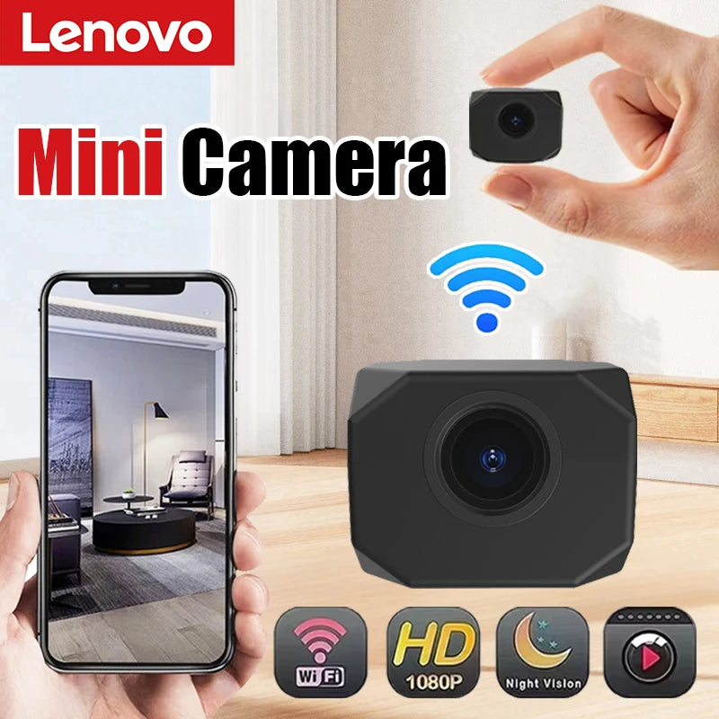 Lenovo Security Smart Mini WiFi Camera For Home 1080P HD Indoor IP Surveillance Remote Monitoring For Kids Pets Camera 2026 New