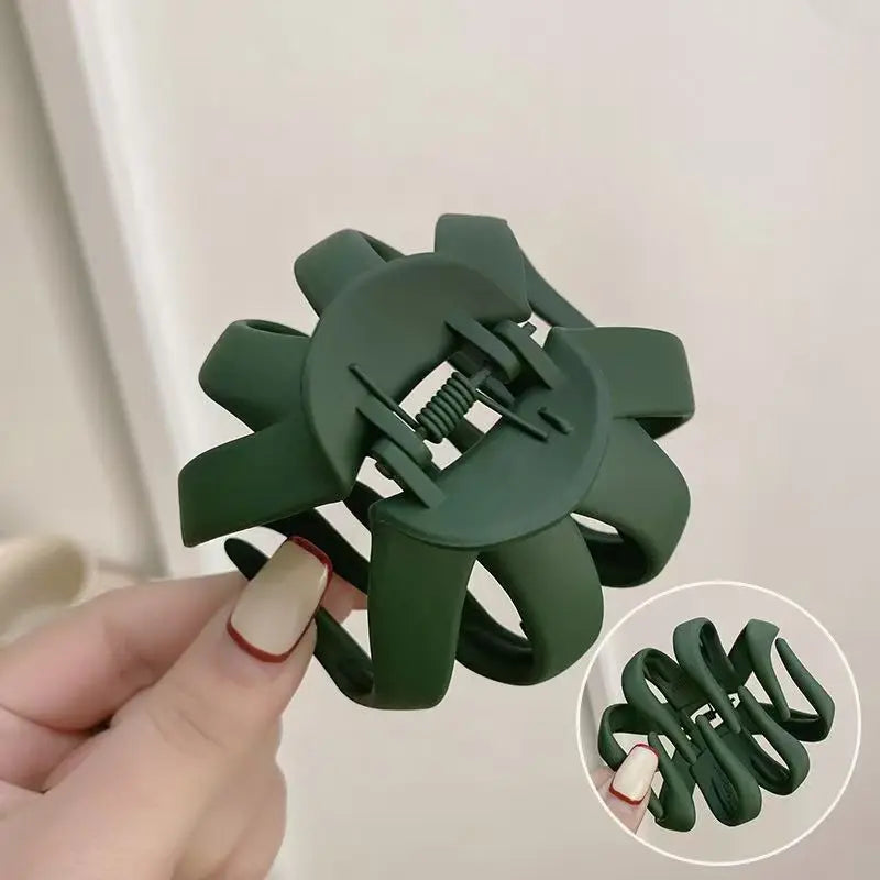 Elegant Solid Pumpkin Shape Plastic Hair Claw For Women Back Head Headband Hair Claw Clip Hairpin Fashion Hair Accessories