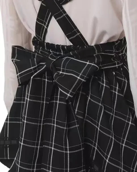 Japanese Liz Dress Sweet Girls Mine Bow Two-Way Detachable Apron Suspender Dress Women's Slim Bow Sleeveless Strap Dress Girls