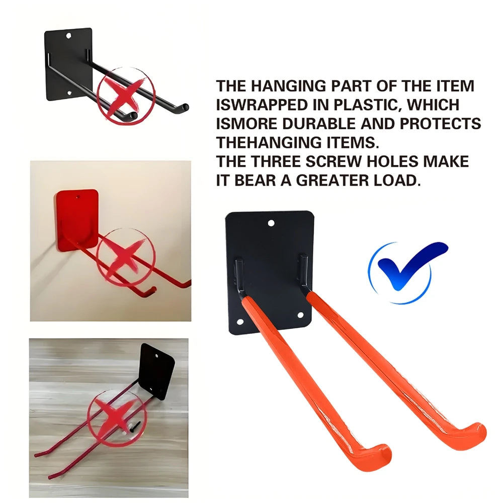 Tool Storage System Hook Wall Holder Garage Storage Multi-Purposes Garden Tool Organizer Shovel Rake Broom Hose Shovel Organizer