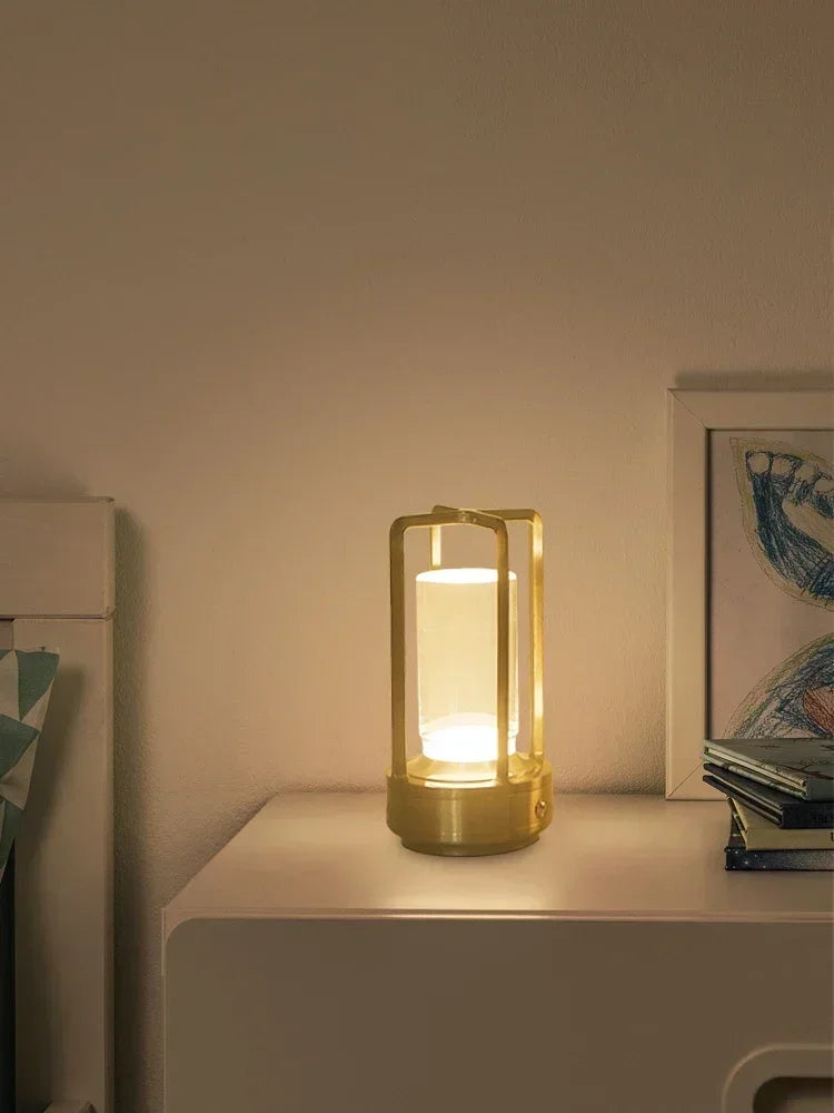 HOMEFISH Night Light Black Gold Silver Table Lamp Touch USB Charging Ambient Light Suitable for Bedrooms Living Rooms