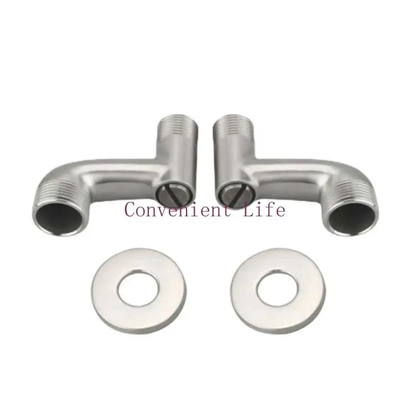 L1EE Shower Faucet Curved Foot Valves Fittings Shower Pipe Bend Connector Bathroom Elbow Reducing Angled Joint