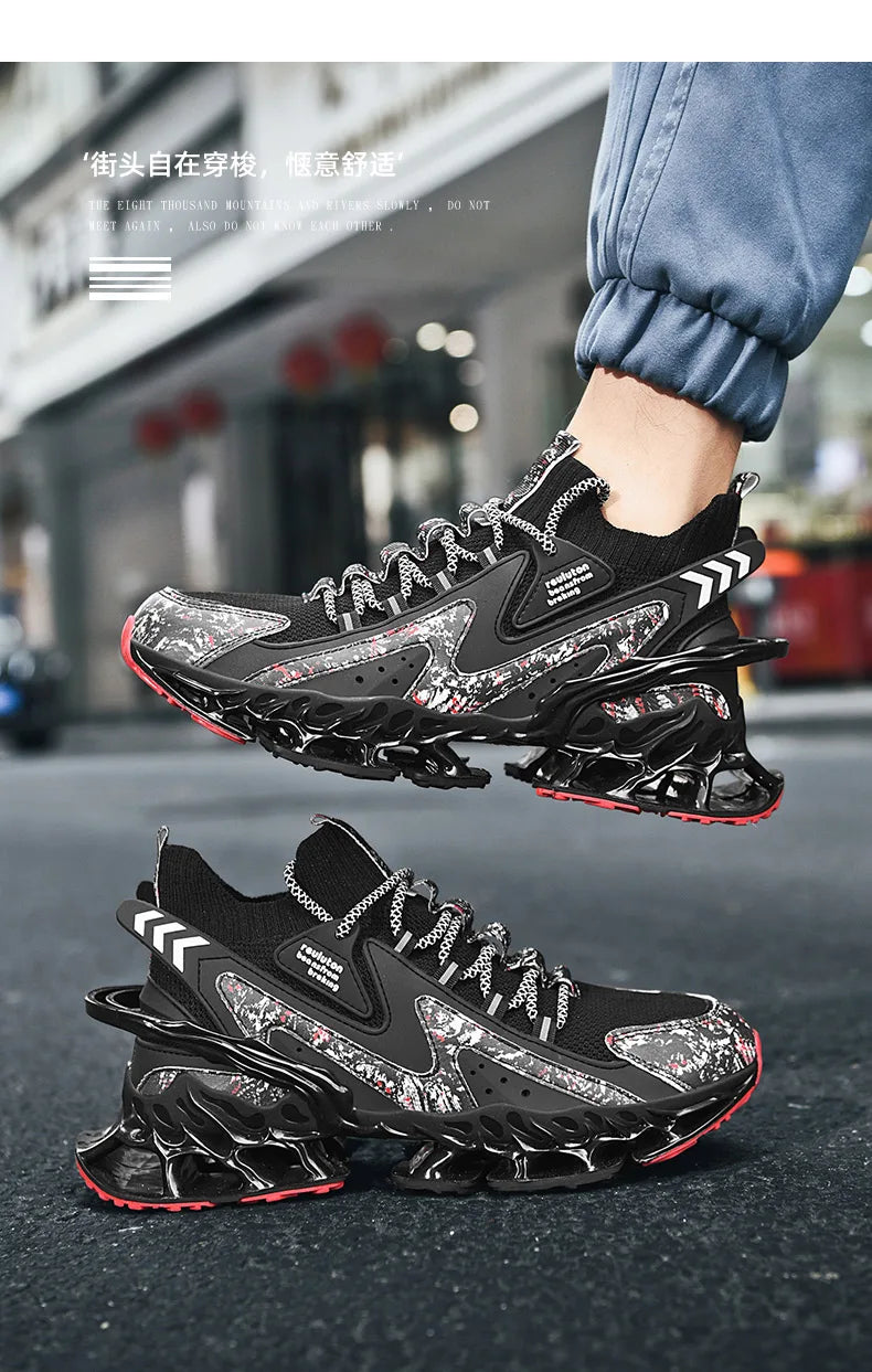 Men's Casual Sneakers Breathable Luxury Trainer Race Shoes Fashion Loafers Running Shoes for Male Comfortable Tenis