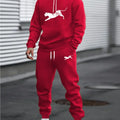 New autumn hoodie hooded set for men and women with drawstring and pockets suitable for daily casual wear, warm and comfortable