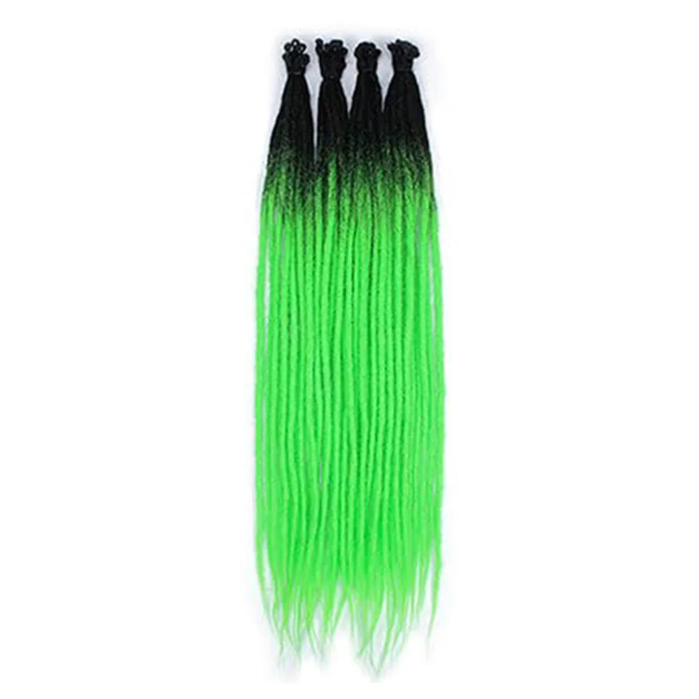 Dreadlock Extensions, 22" Brown to Blonde Synthetic Crochet Dreads Extensions 100% Handmade Single Ended Dreads Thin 0.6cm Width