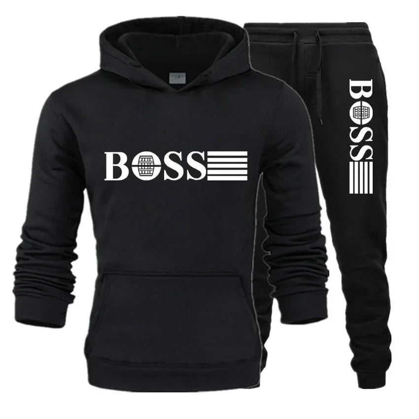Autumn and winter two-piece sportswear, men and women's casual sportswear, with fashionable hoodie.