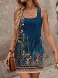 Women's Spring/Summer Floral Print Casual Sleeveless Dress