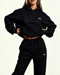 Men Women Hoodie Jogger Pants 2Pcs Set, Casual Street Tracksuit With Small Logo