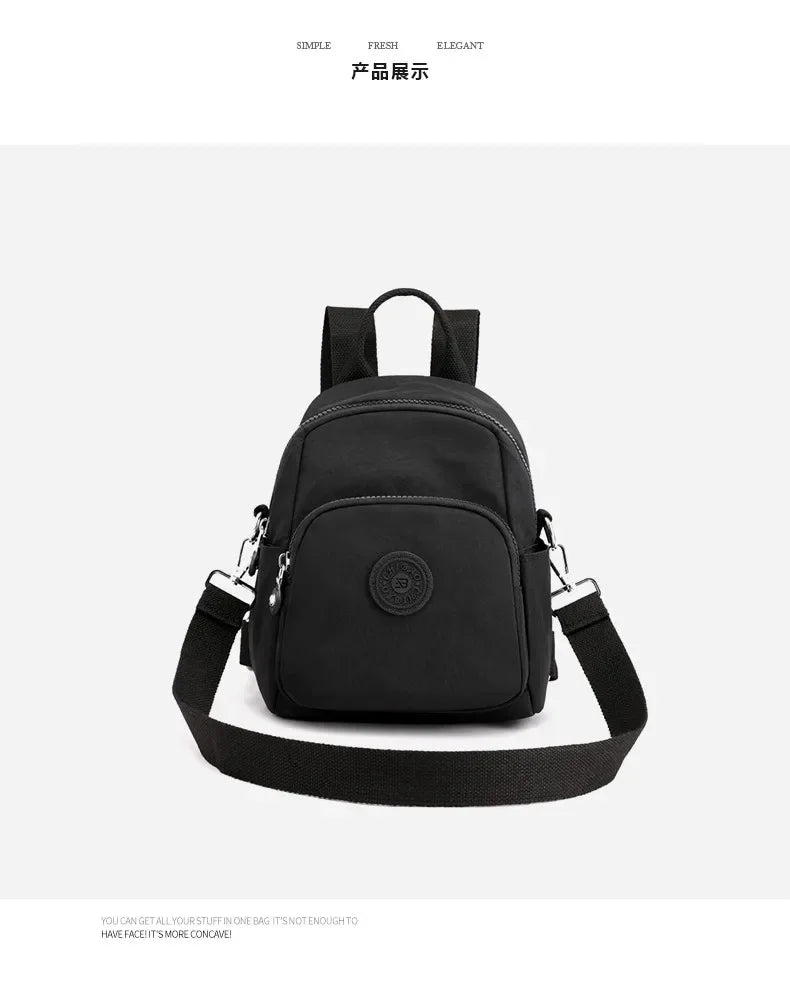 Women's Travel Casual Backpack College Students School Bag Korean Small Canvas Backpack Waterproof Fashion Shoulder Bags