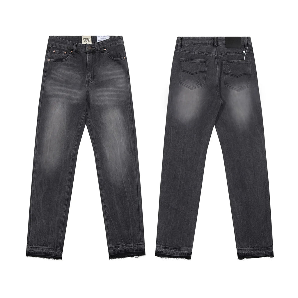 Denim Bell-bottoms Washed And Worn Patchwork Jeans