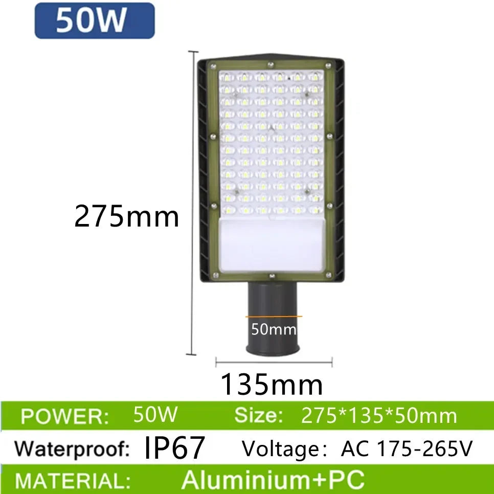 Outdoor Street Light Wall Lighting 50W 100W 150W High Quality Alumium 6000K AC175-265V Street Garden Wall Lights IP67 Waterproof