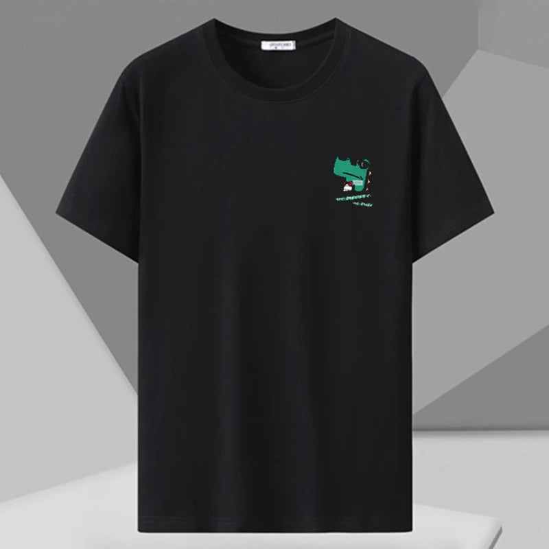 Men's Printed T-shirt Plus Size 110-180kg Loose Short Sleeve Tee Oversized Tops 5XL 6XL 7XL Big Size Men Clothing 티셔츠 Camiseta