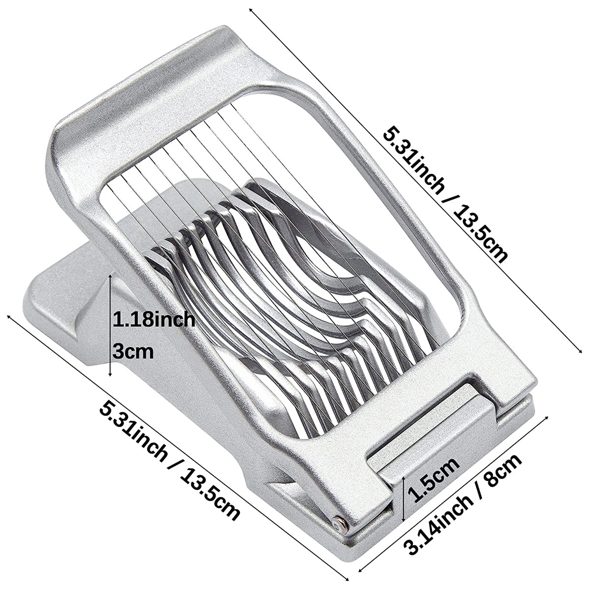 Multifunctional Egg Cutter Aluminium Alloy Egg Slicer Sectioner Cutter Mold Flower-Shape Luncheon Meat Cutter Kitchen Gadgets