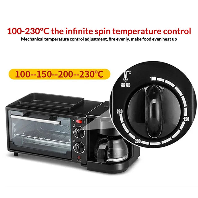 CANDIMILL Direct Factory Sale Multi-purpose Household 3 In 1 Breakfast Maker Electric Roaster Egg Tart Machine