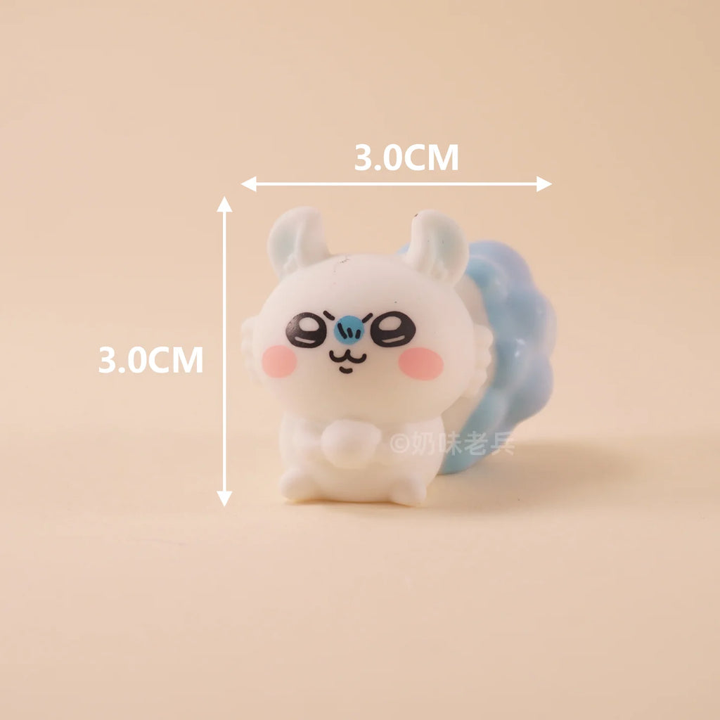 Cute Momonga Hachiware Mini figurine cute cartoon Chiikawa Usagi in-vehicle ornament desktop trinket gifts for girls