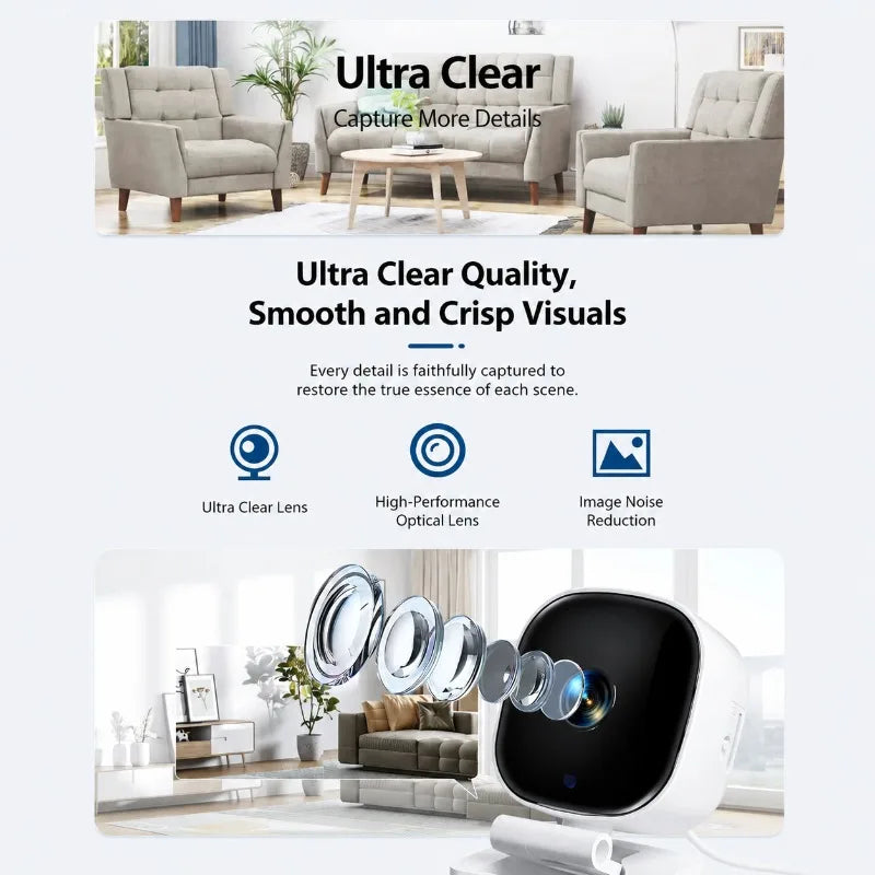 Mini Compact HD Wireless Surveillance Camera Mobile Remote Real-time View Indoor Safety Monitor Built-in Night Vision Motion