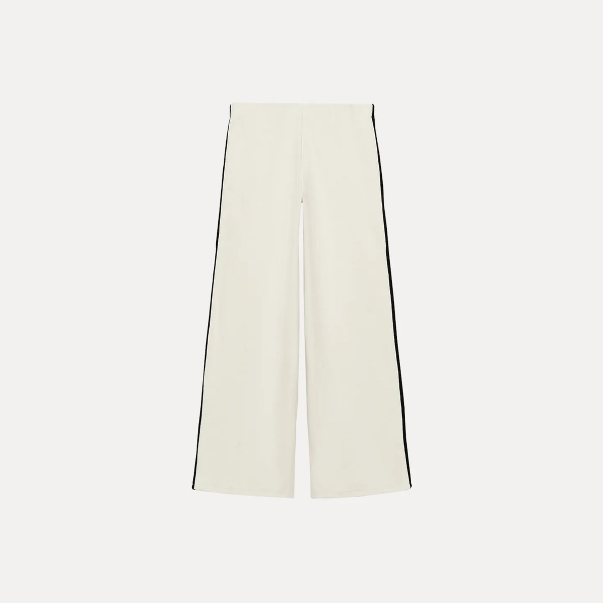 ZADATA Women's Summer Fashion Set round Neck Sleeveless Wide Leg Pants High Waist Color Block Design Top And Bottoms Ensemble