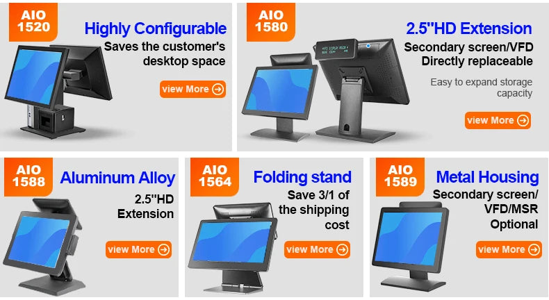 21.5 Inch Kitchen Display Screen Kds Pos System Hardware Kitchen Order Display Monitor Menu Management Display Screen