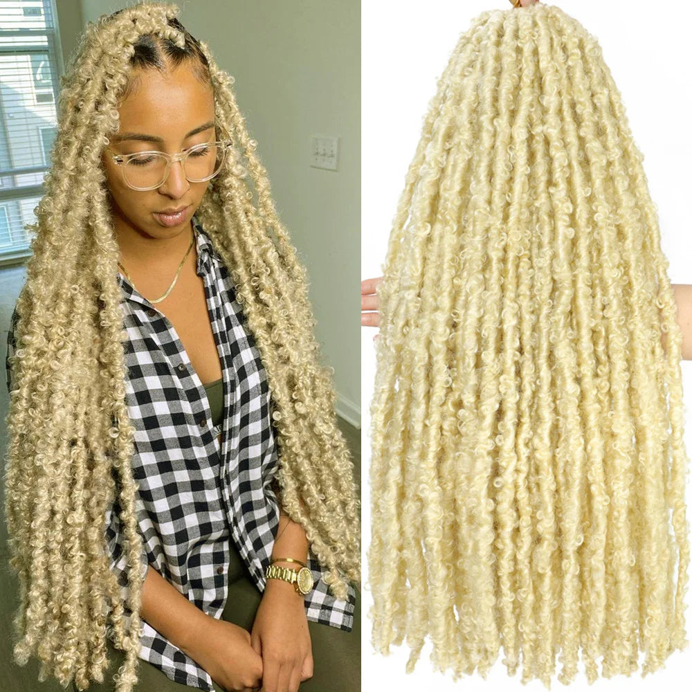 12 14 18 24 36 Inches Distressed Butterfly Locs Crochet Hair Faux Locs Crochet Braids Messy Soft Locs Braiding Hair Extensions