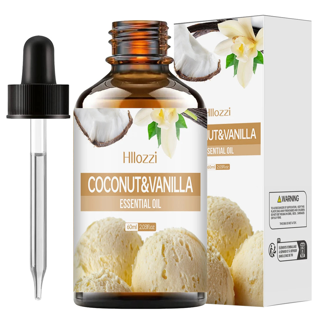 Coconut Vanilla Essential Oil Long-lasting Fragrance Aromatherapy Skin Care Hair Care All Skin Types