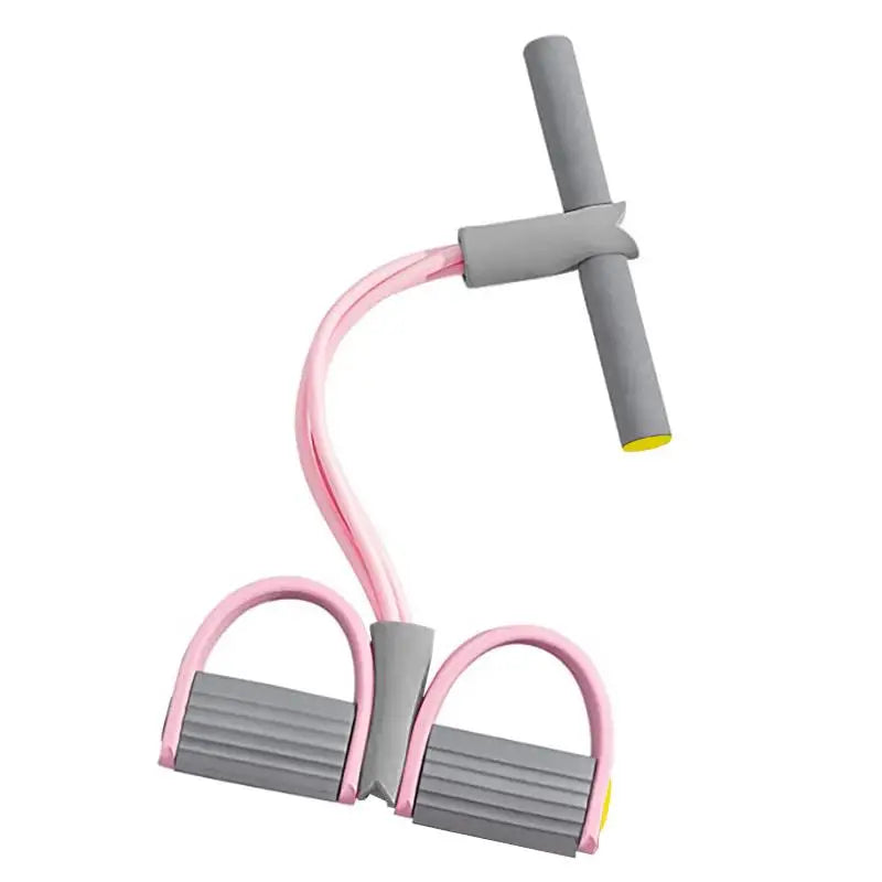 Yoga Pedal Resistance Bands 4-Tube Elastic Pull Rope Puller Fitness Gear for Physical Therapy Injury Recovery Training