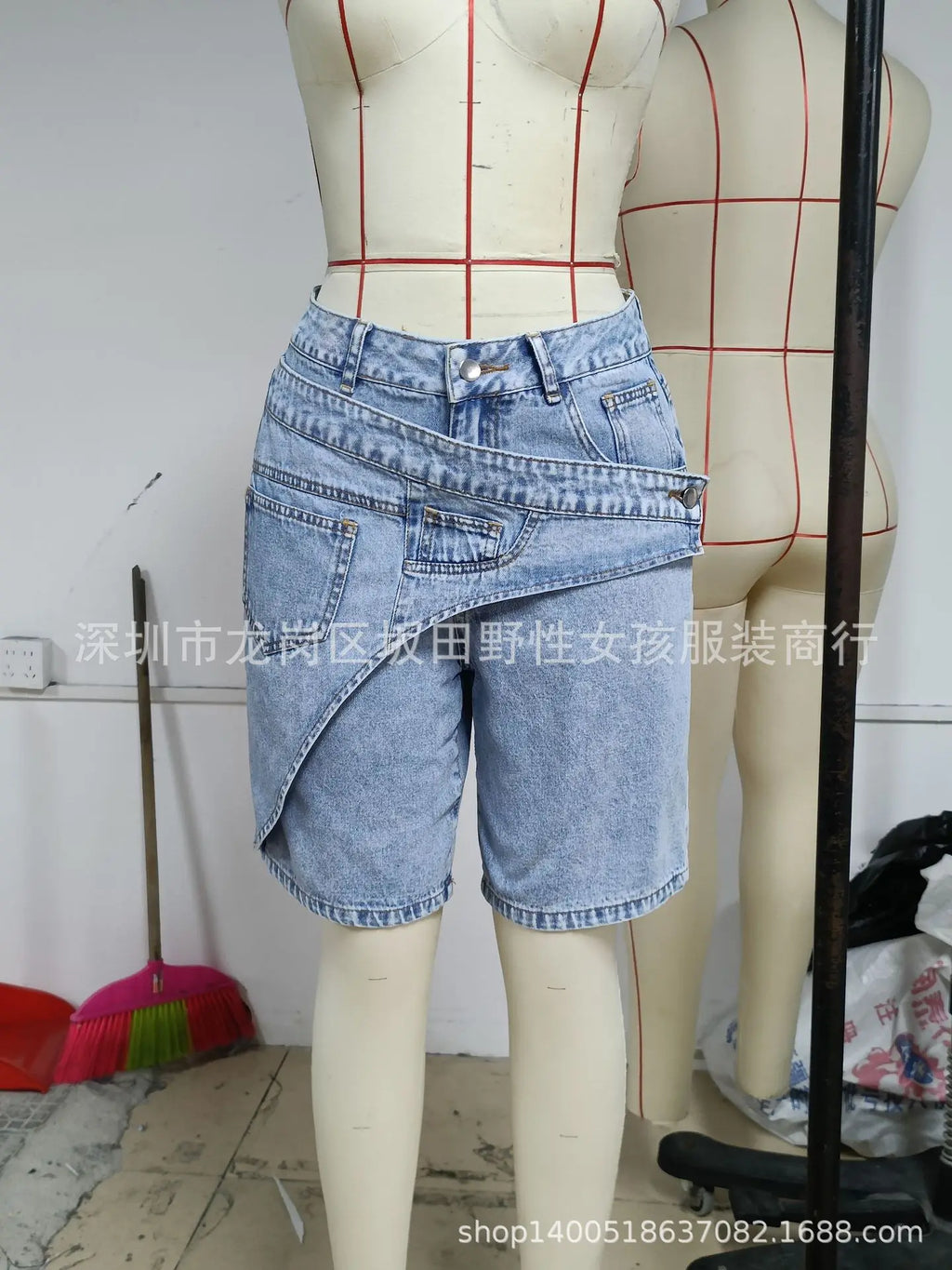 Women Denim Pant Jeans Vintage Wide Leg Knee Length Pants High Waist Straight Trousers Y2k Streetwear Elegant Casual Loose