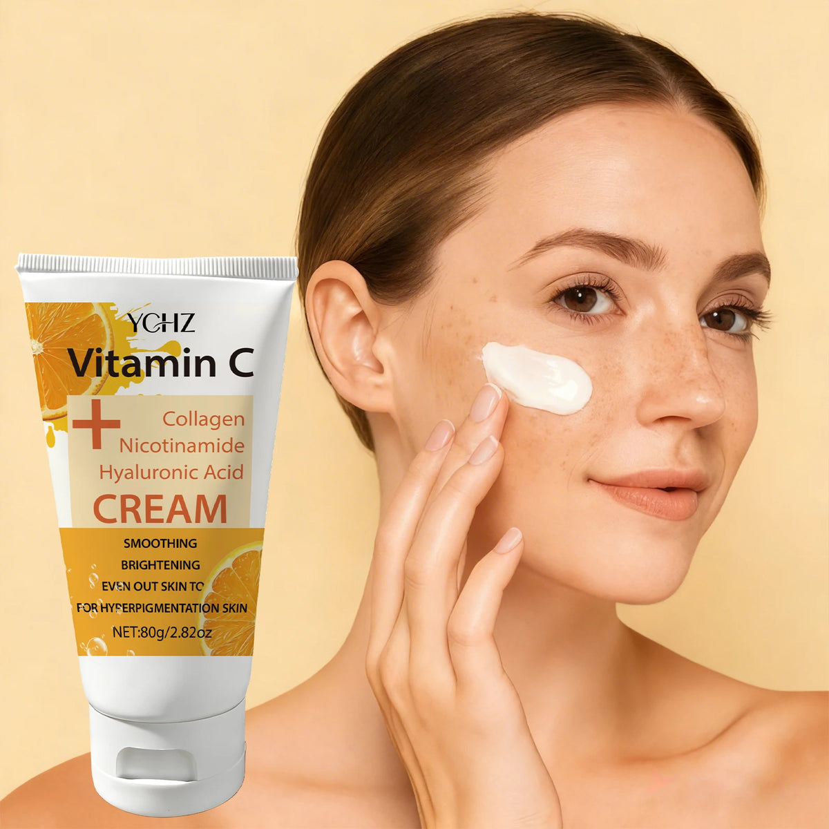 Vitamin C Niacinamide Dark Spot Brightening Cream |   Collagen and Niacinamide Face Cream - Whitening and Brightening Cream, Brightens Skin Tone, Evens Skin Tone, Suitable for Face and Body - 80g