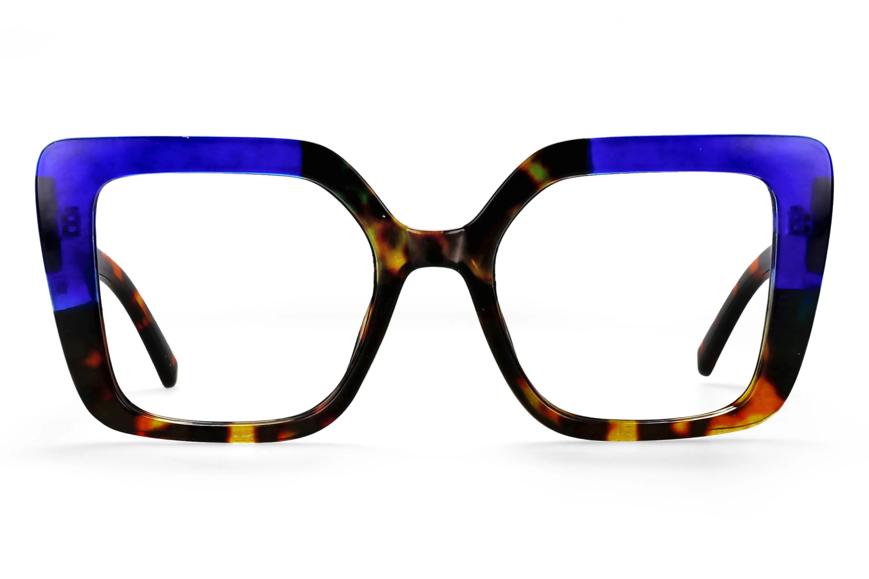 R56982 Colorful Large Size Reading Glasses Lady Trend Splicing Color Presbyopic Eyeglass Universal Prescription Spectacles Frame