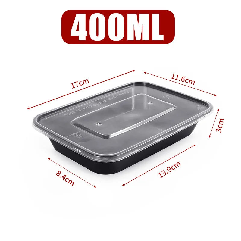 1-100pcs Food Packing Boxes Disposable Meal Storage Lunch Containers for Fridge Camping Picnic BBQ Party Rectangular Bento Boxes
