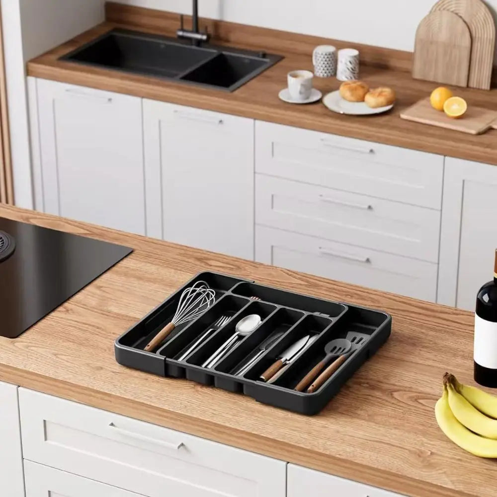 Adjustable Cutlery Drawer Organizer Expandable Save Space Kitchen Storage Solution Dividers Versatile Cutlery Tray Kitchen