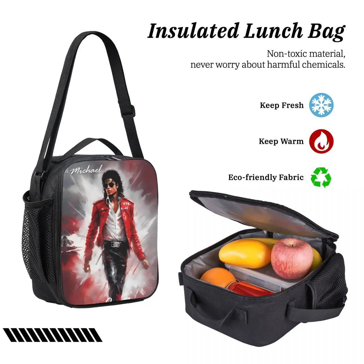 MJ 3pecs/set Backpack for Student High School Daypack Lunch bag Pencil Case