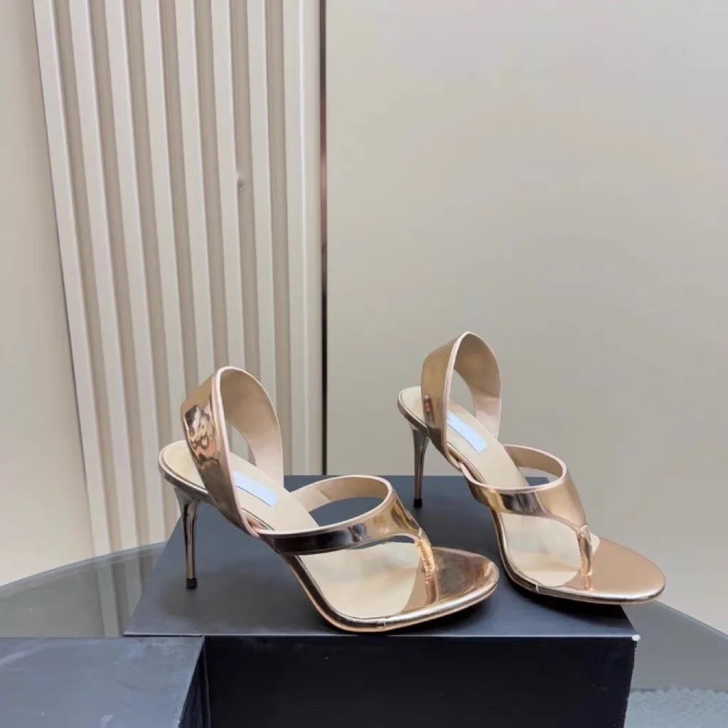 Women's Summer New Round Head Stiletto Sandals European and American Fashion Sexy Sizes 34-46 Large Sandals