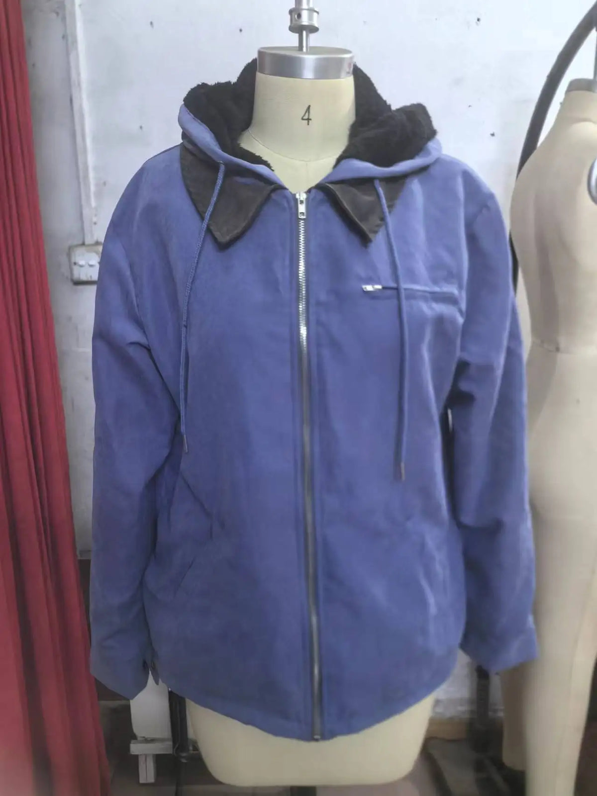 New Trendy Retro Solid-color Hooded Cotton Jacket for Men - Casual Jacket with Added Insulation and Zipper Pockets