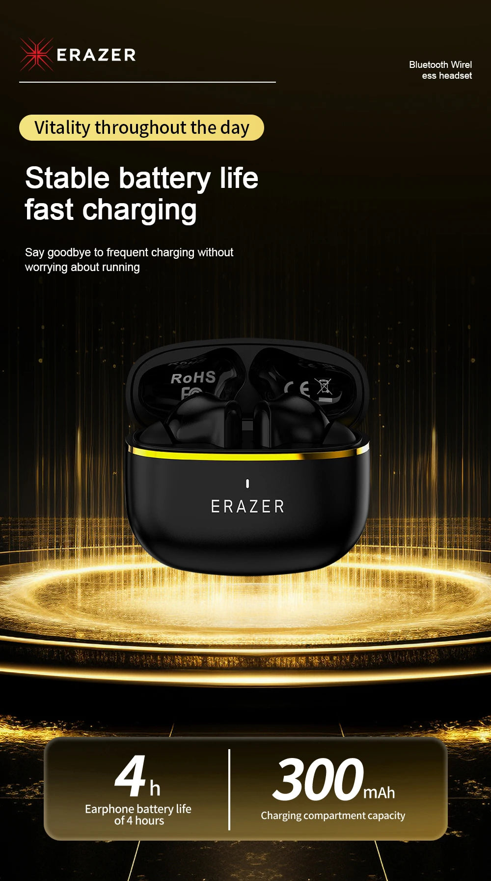 Lenovo True Wireless Bluetooth Earphone In-ear Earbuds HIFI Stereo for Sports BT 5.4 Noise Reduction Mini Headphone HT83