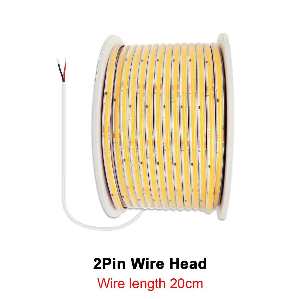 1-50M 220V COB LED Strip Light High Bright Flexible Ribbon Light Tape IP68 Waterproof Outdoor Garden LED Strip 3000K 4000K 6000K